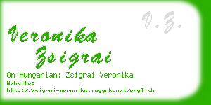 veronika zsigrai business card